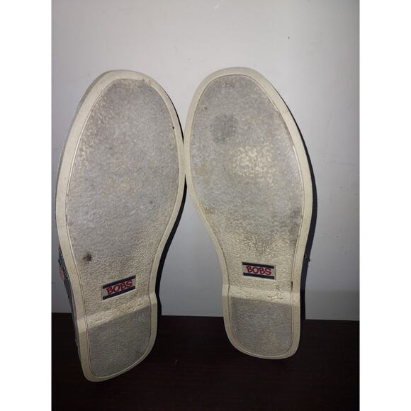 Bobs Skechers Women's Slip Ons 7.5M Boat Shoes Memory Foam Canvas Gray 33739 - Picture 12 of 13